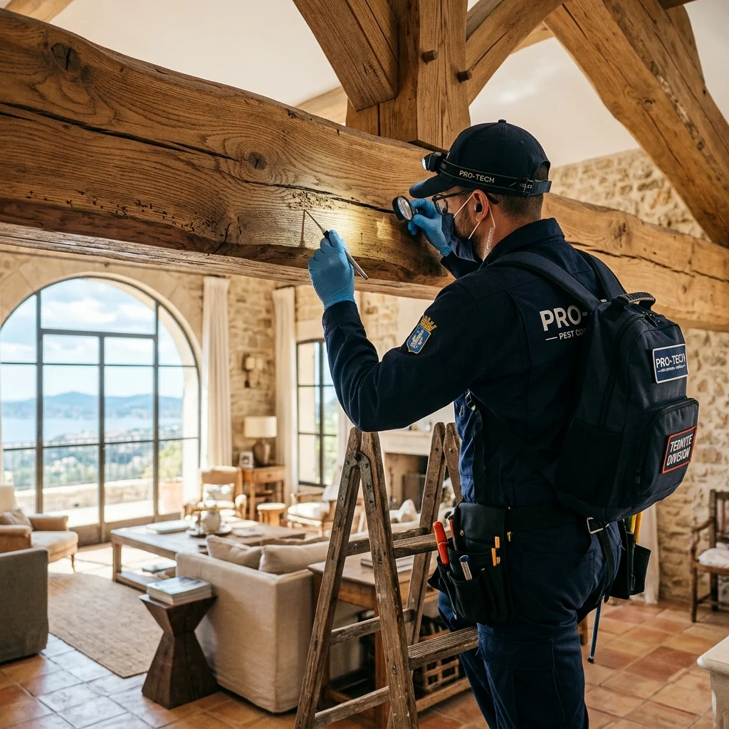 Inspection charpente bois en cave marseillaise — diagnostic termites