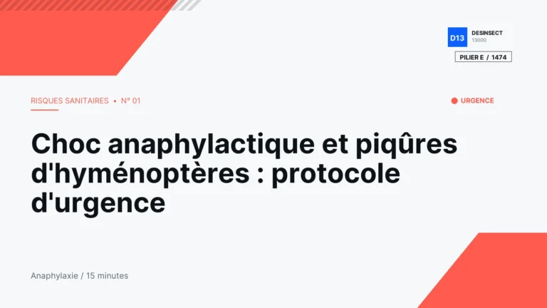 Choc anaphylactique et piqûres d&rsquo;hyménoptères : protocole d&rsquo;urgence