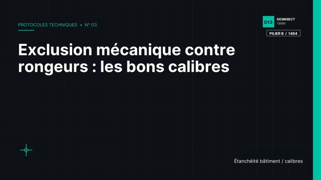 Exclusion mécanique contre rongeurs : les bons calibres