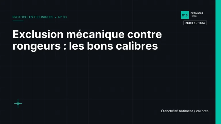 Exclusion mécanique contre rongeurs : les bons calibres