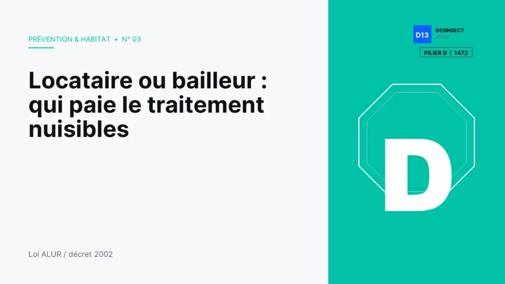 Locataire ou bailleur : qui paie le traitement nuisibles