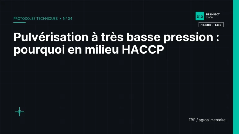 Pulvérisation à très basse pression : pourquoi en milieu HACCP