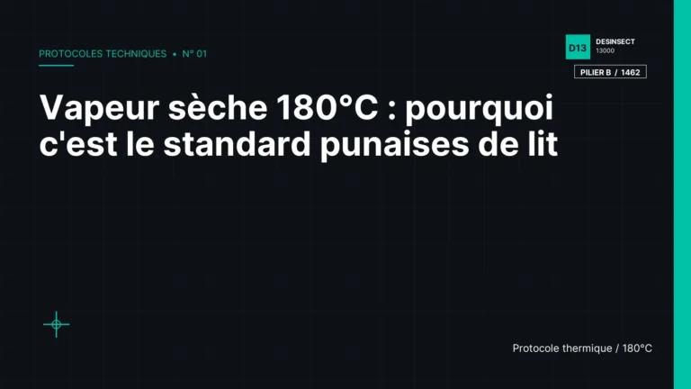 Vapeur sèche 180°C : pourquoi c&rsquo;est le standard punaises de lit